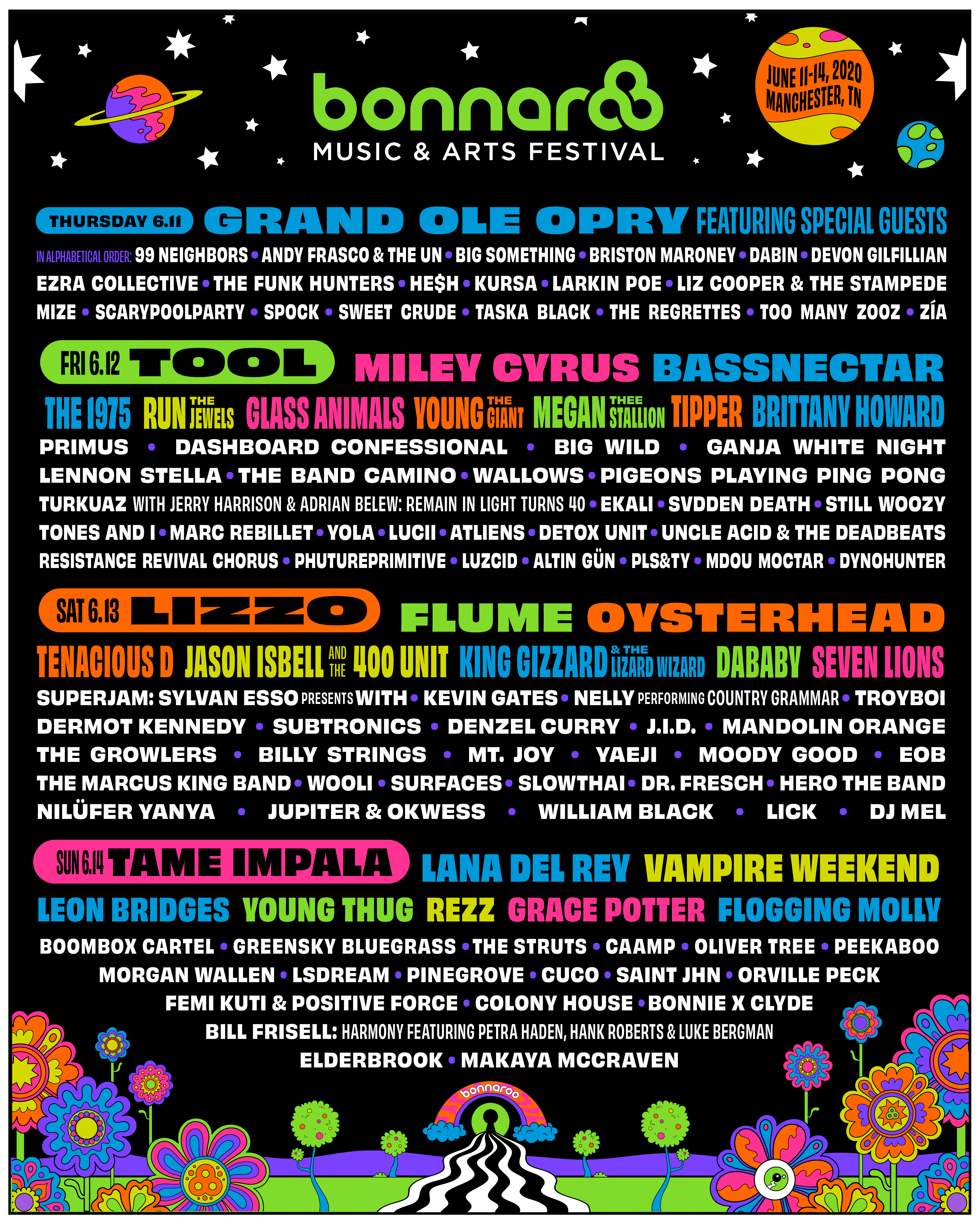 Bonnaroo lineup 2020