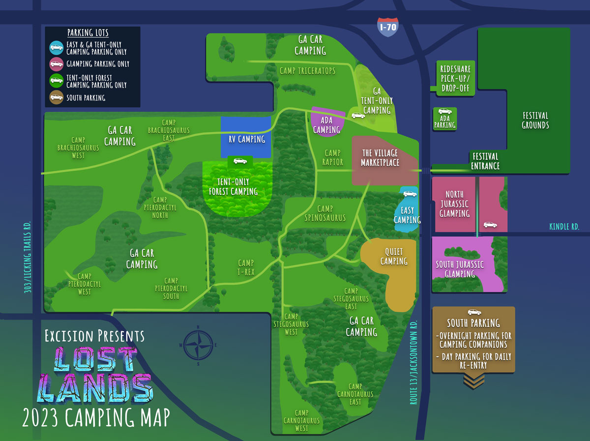 lost lands music festival camping map 2023