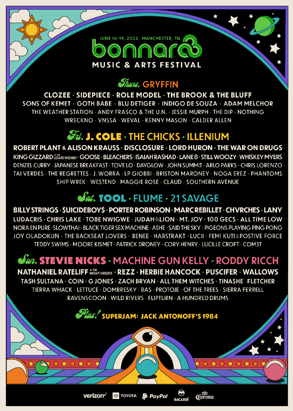 bonnaroo music festival 2022 best east coast music festivals