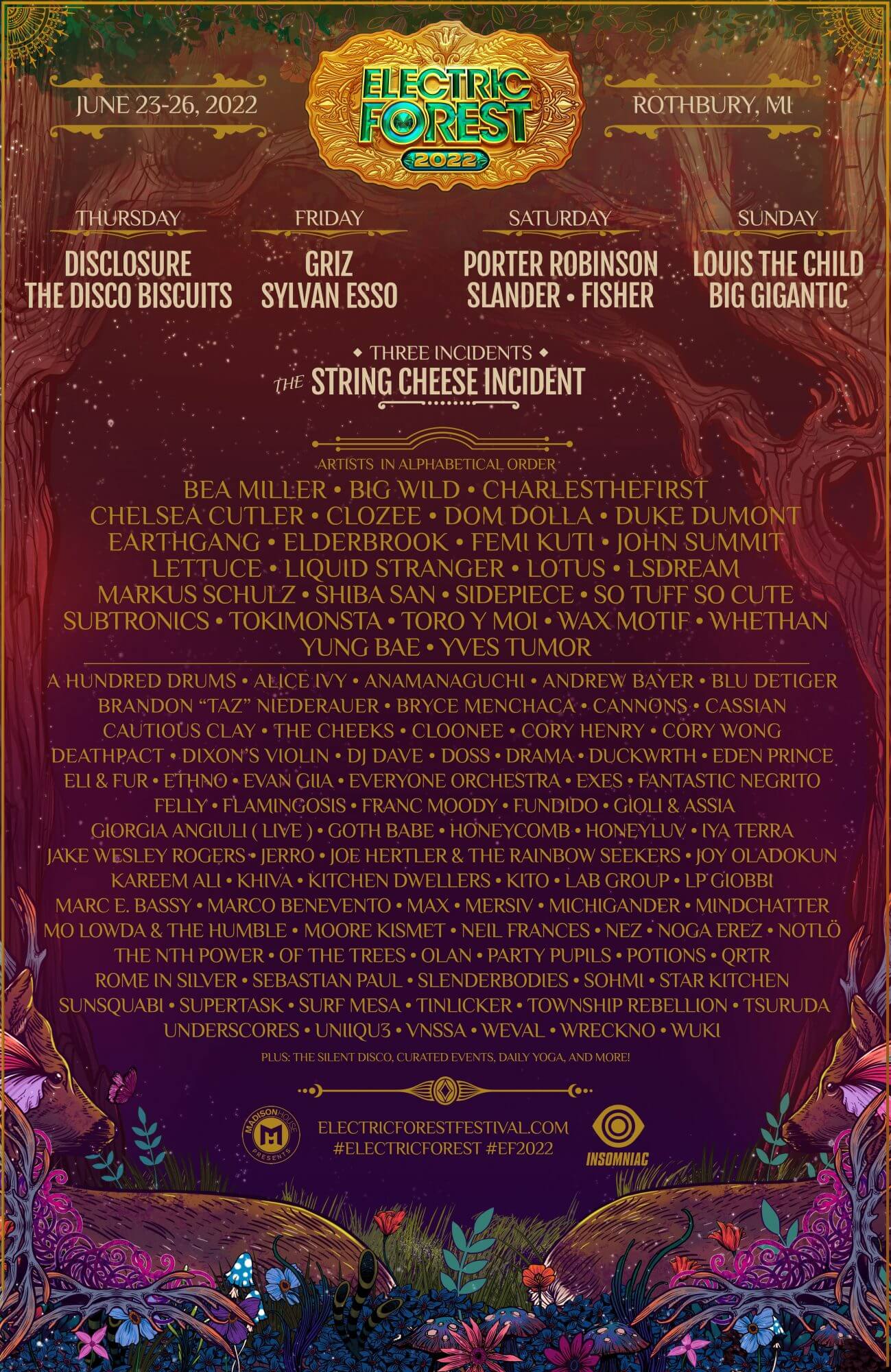 electric forest artists